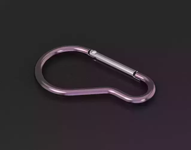 Carabiner 3 model as prop for 3D rendering 3D model