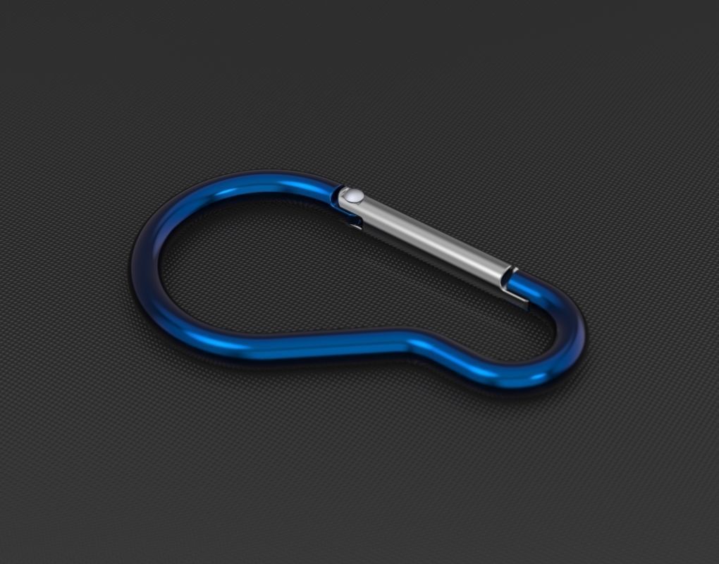 Carabiner 3 model as prop for 3D rendering 3D model_1