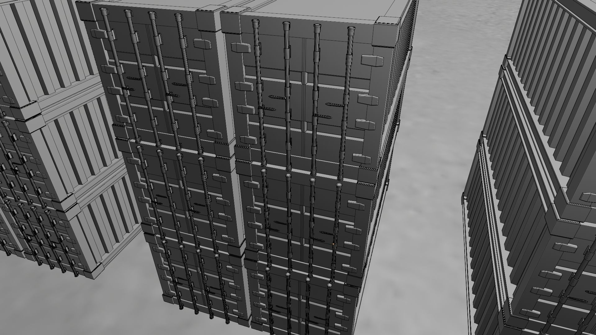 Shipping Container Low-poly 3D model_12