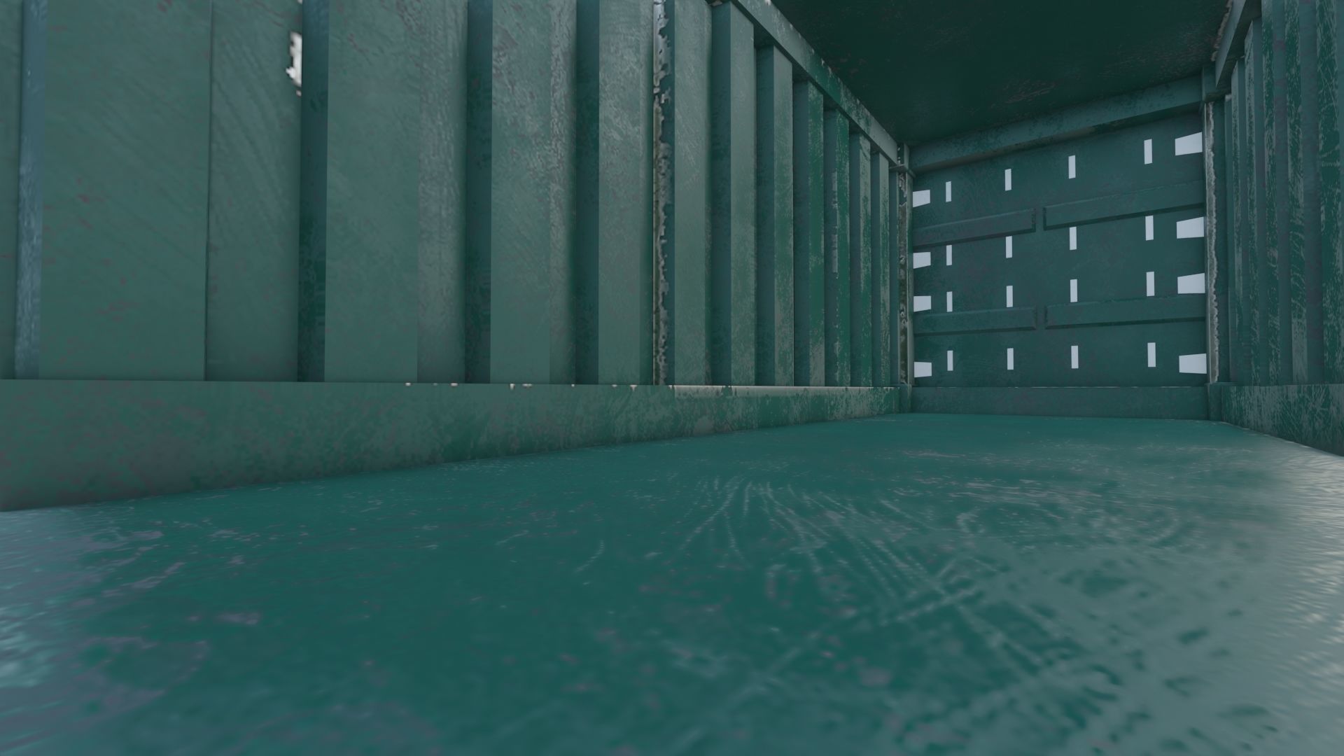 Shipping Container Low-poly 3D model_19