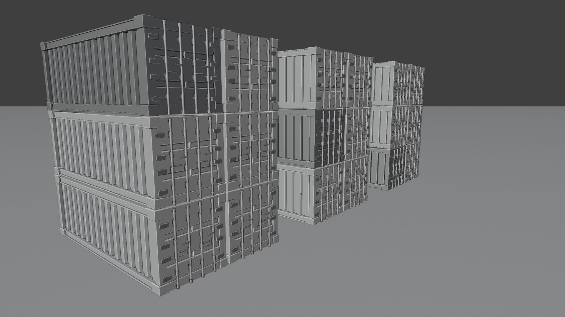 Shipping Container Low-poly 3D model_6