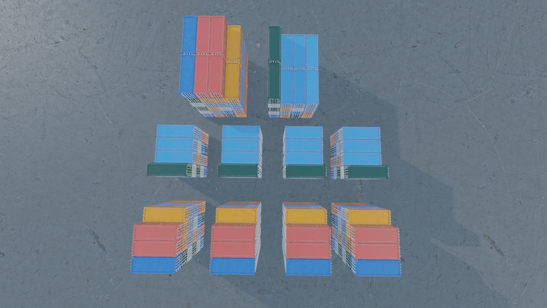 Shipping Container Low-poly 3D model_20