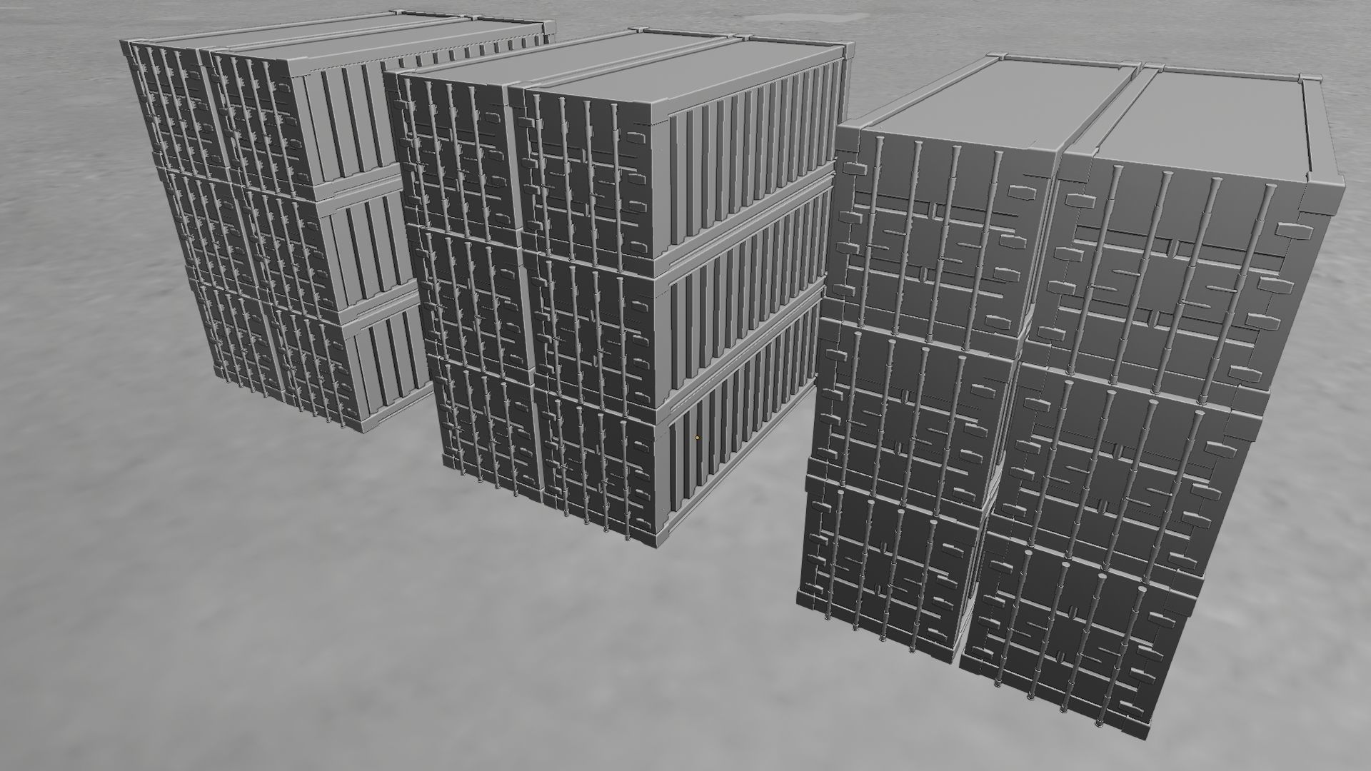 Shipping Container Low-poly 3D model_10