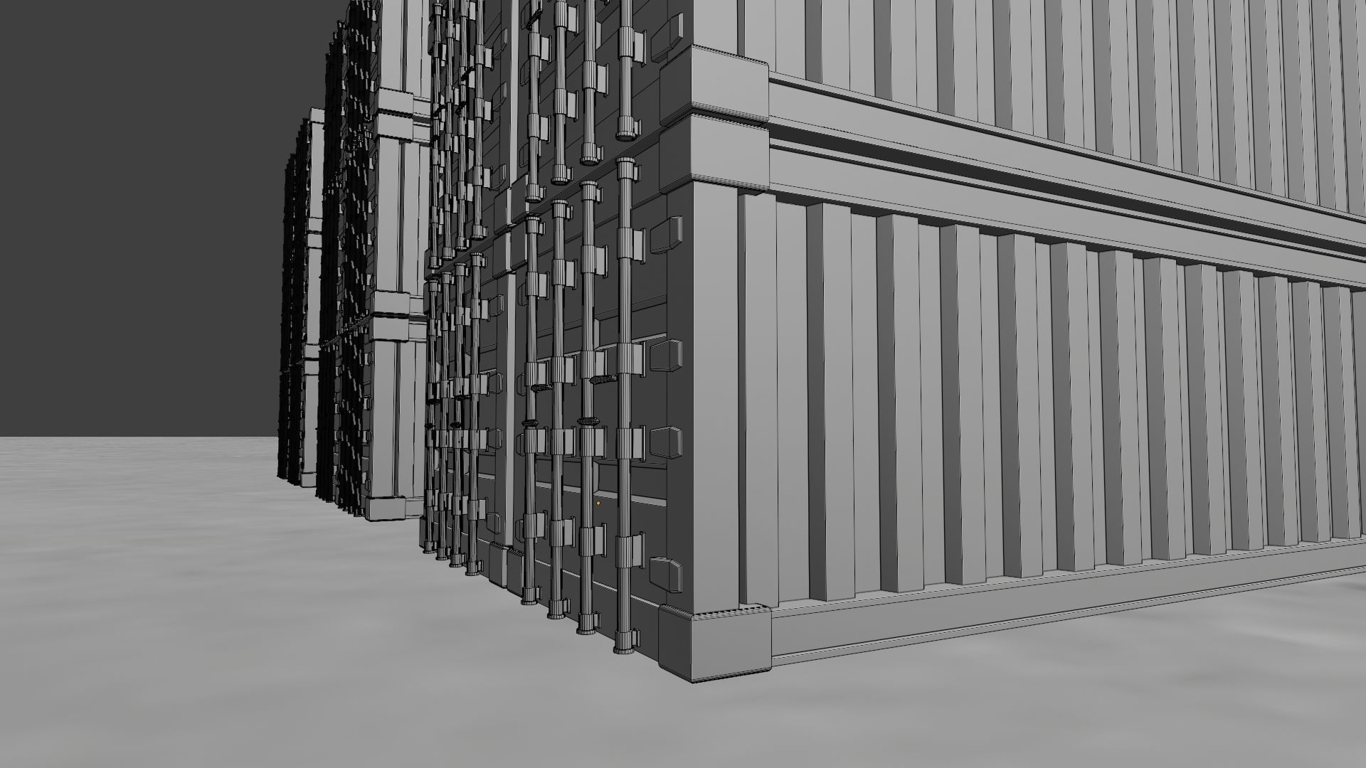 Shipping Container Low-poly 3D model_15