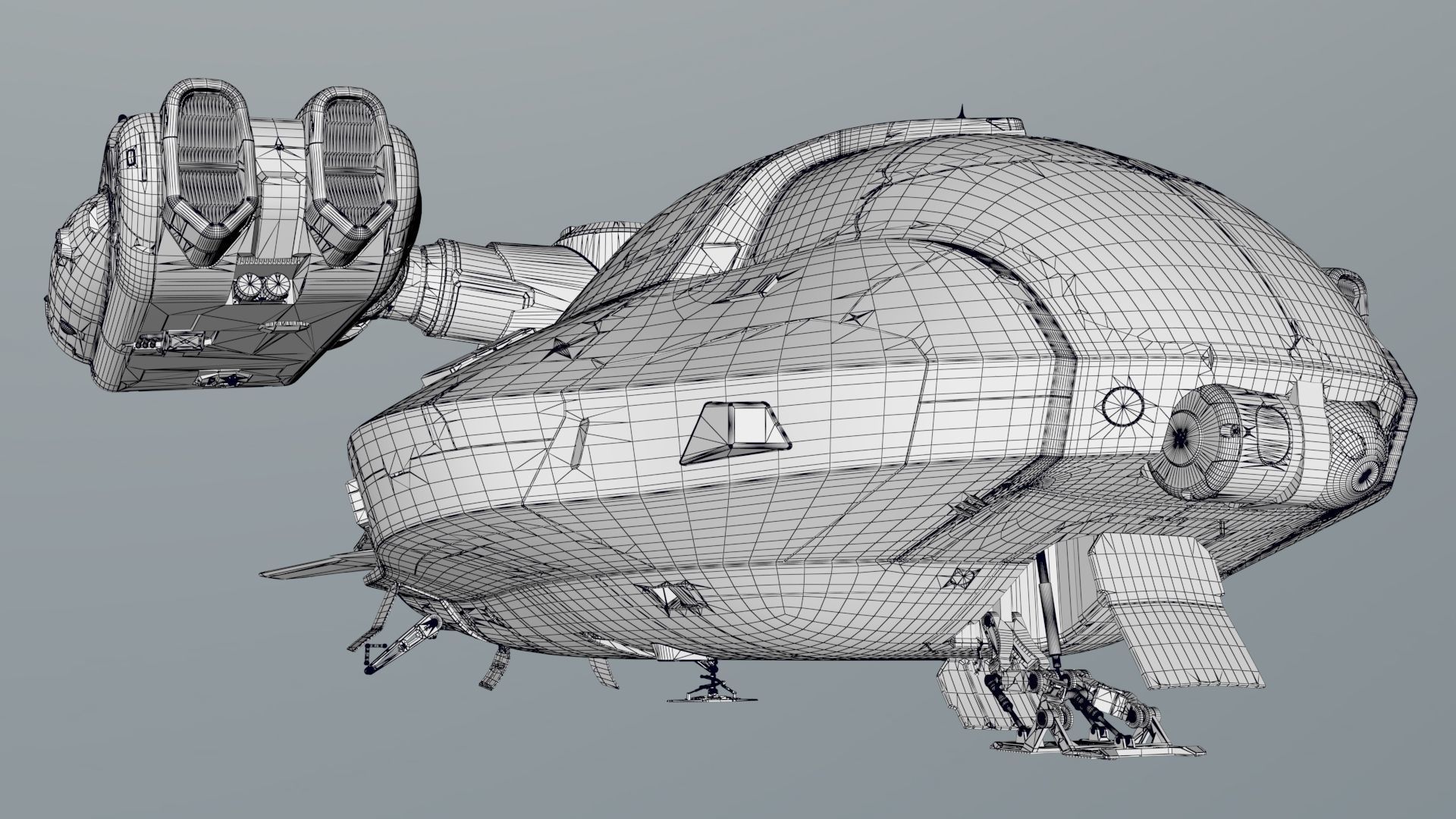 Support Spaceship 3D model_34
