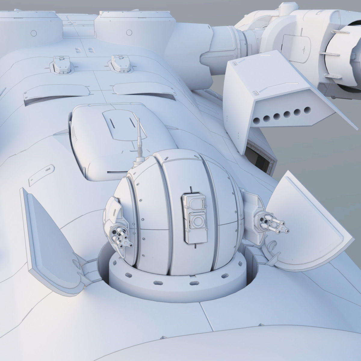 Support Spaceship 3D model_29