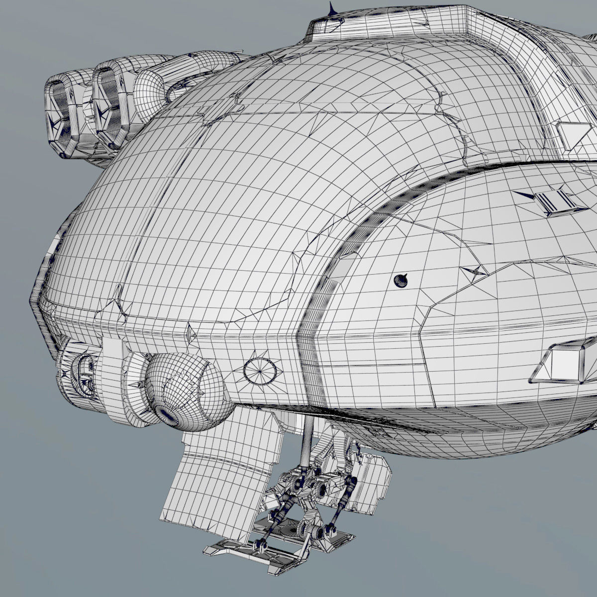Support Spaceship 3D model_35