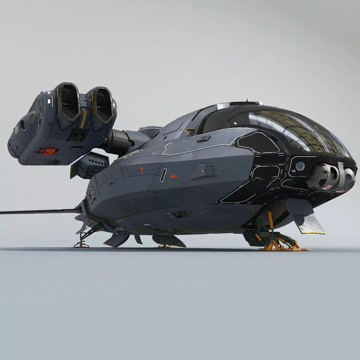 Support Spaceship 3D model_0