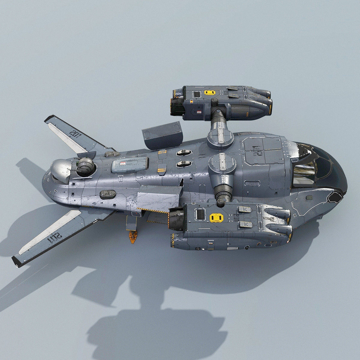 Support Spaceship 3D model_7