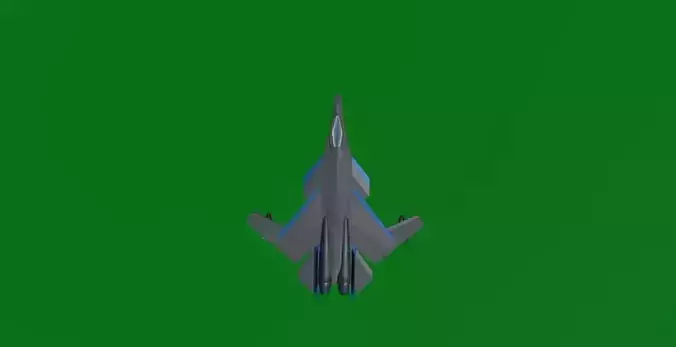 Zet 3d model lowpoly fighter jet flying in space Low-poly 3D model