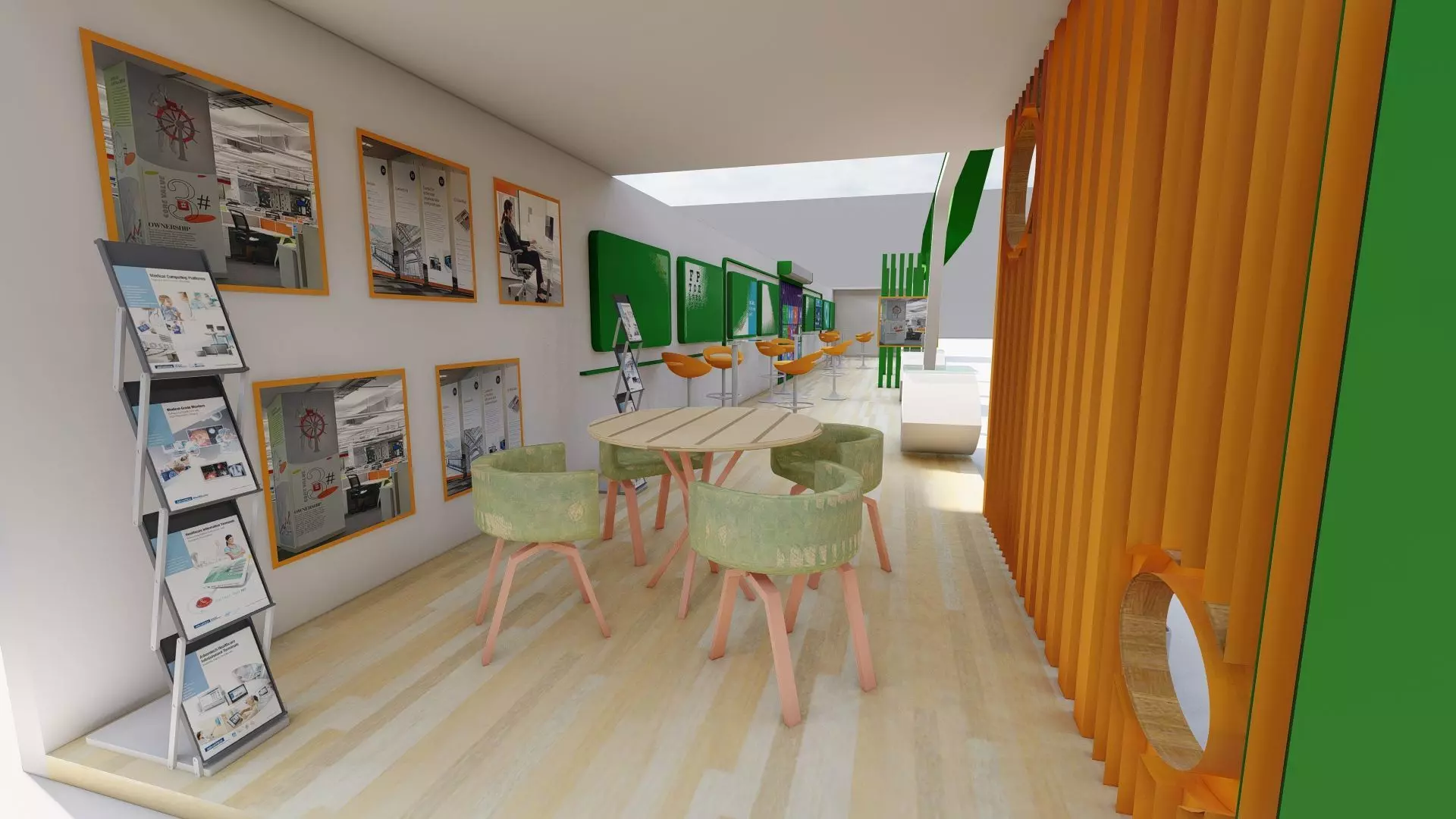 Exhibition Stall in Expo Centre Idea for Exhibition Low-poly 3D model