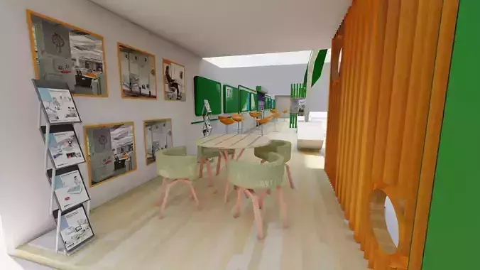 Exhibition Stall in Expo Centre Idea  for Exhibition Low-poly 3D model