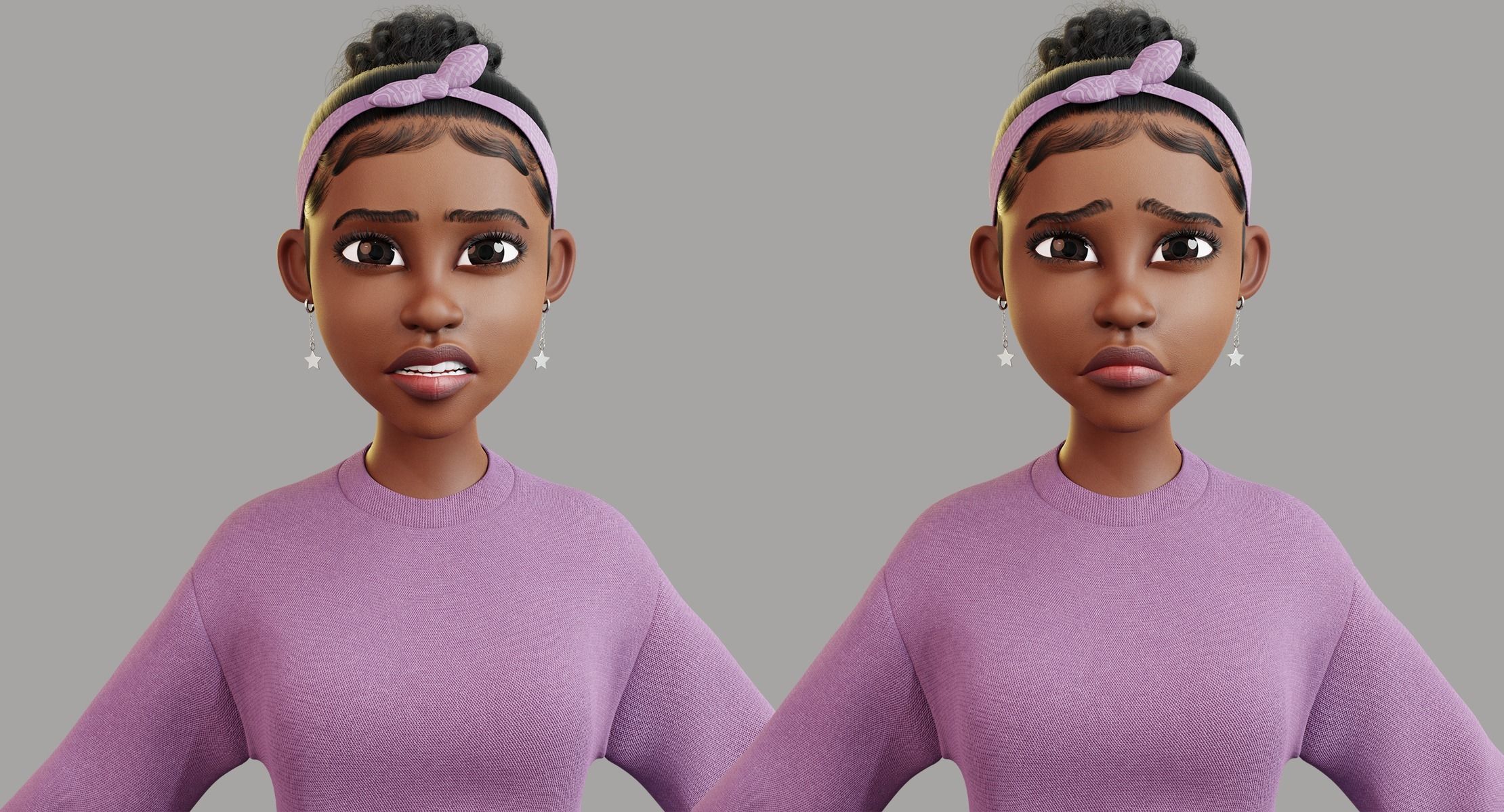 African characters Rigged 3D Model Collection_8