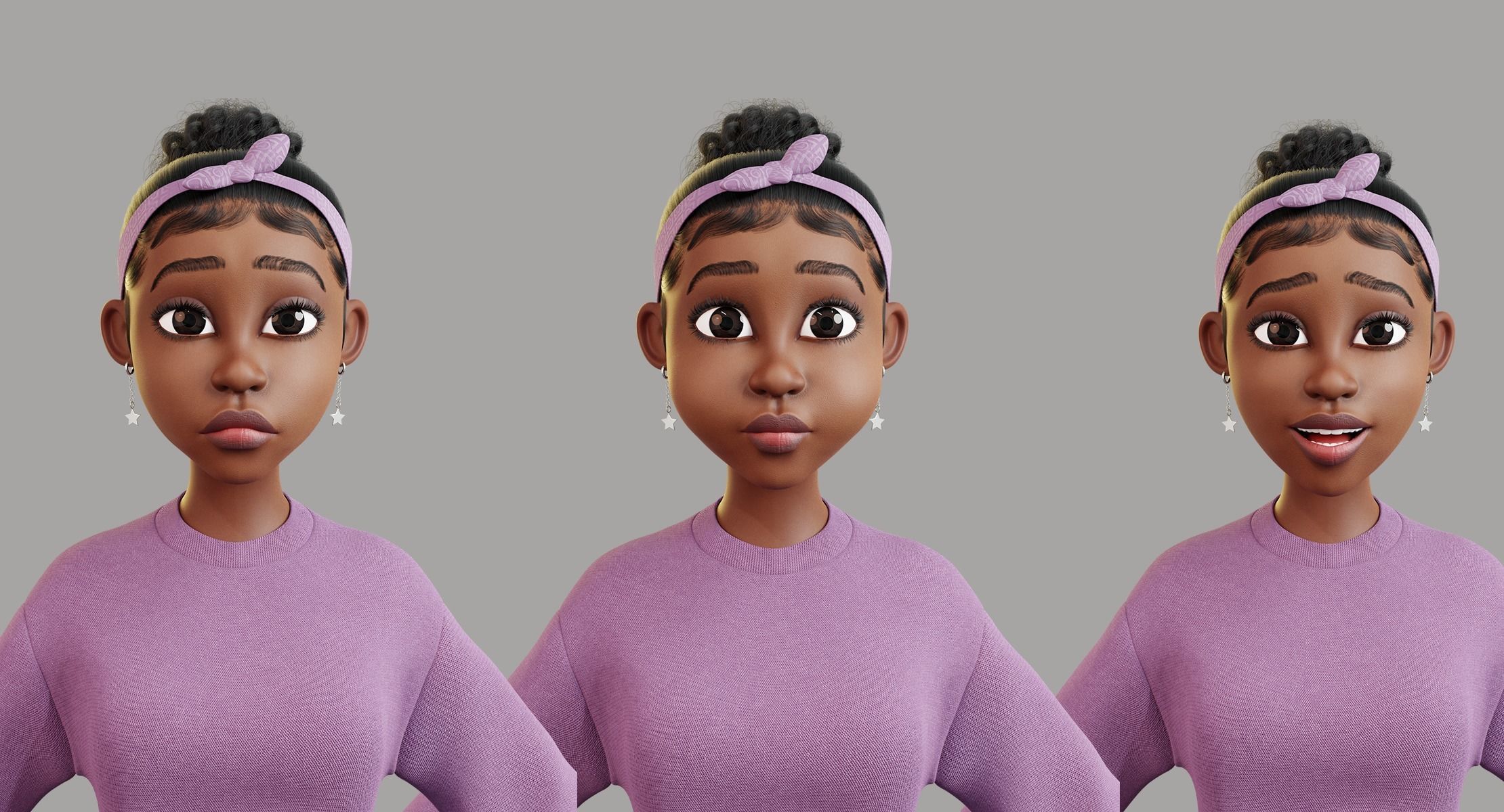 African characters Rigged 3D Model Collection_9