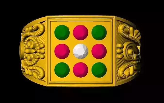 Navaratna ring 3D print model