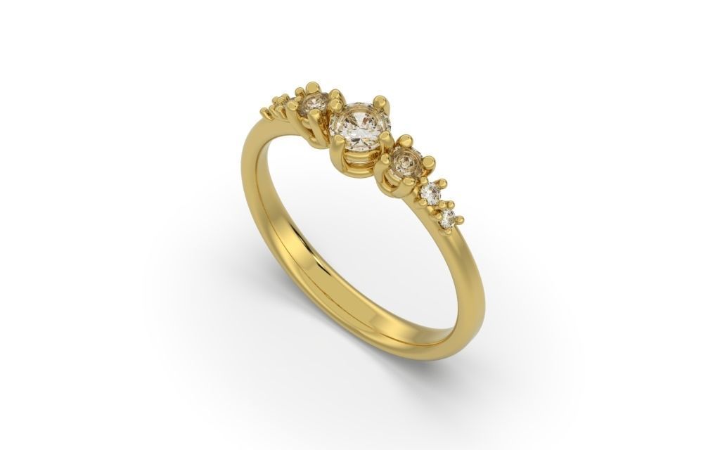 Engagement Ring - 3D Jewelry - BR-468 3D print model_11