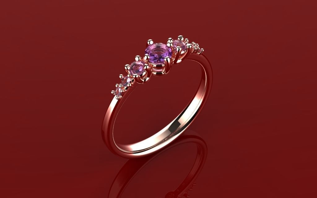 Engagement Ring - 3D Jewelry - BR-468 3D print model_22