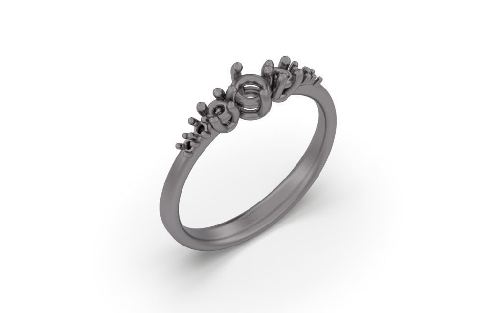 Engagement Ring - 3D Jewelry - BR-468 3D print model_20
