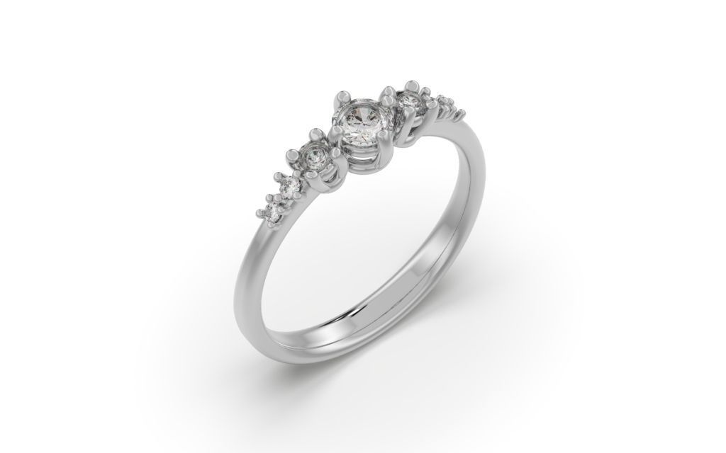 Engagement Ring - 3D Jewelry - BR-468 3D print model_19