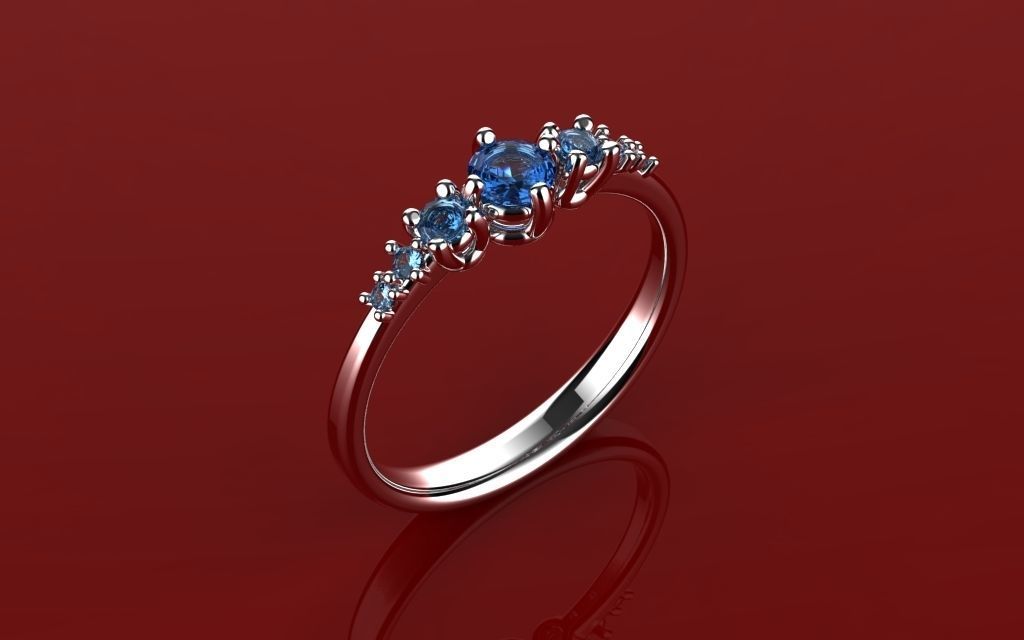 Engagement Ring - 3D Jewelry - BR-468 3D print model_25