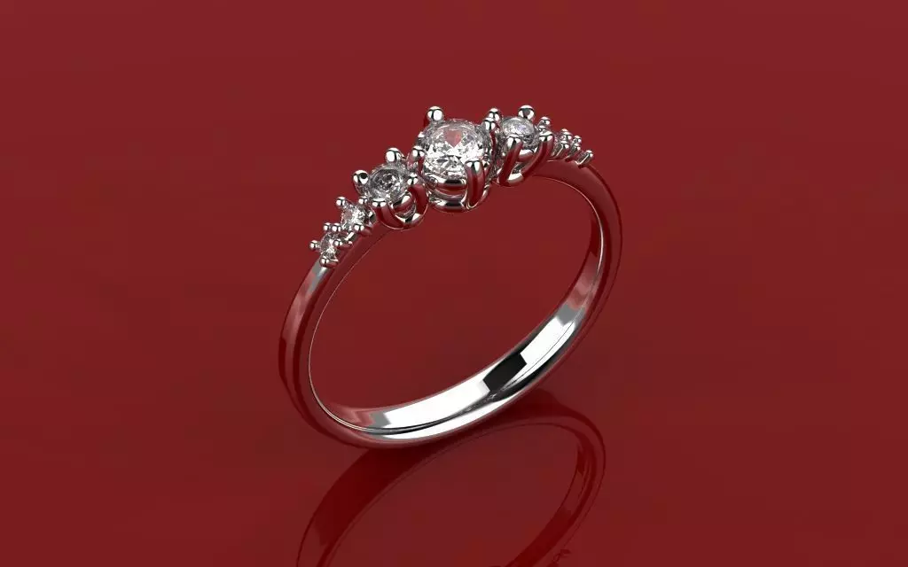 Engagement Ring - 3D Jewelry - BR-468 3D print model_0