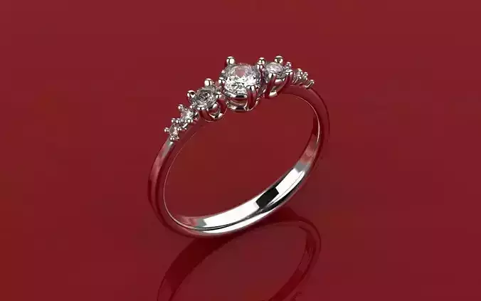Engagement Ring - 3D Jewelry - BR-468 3D print model
