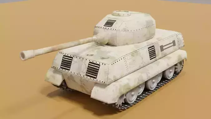 TANK 1 tiger Low-poly 3D model