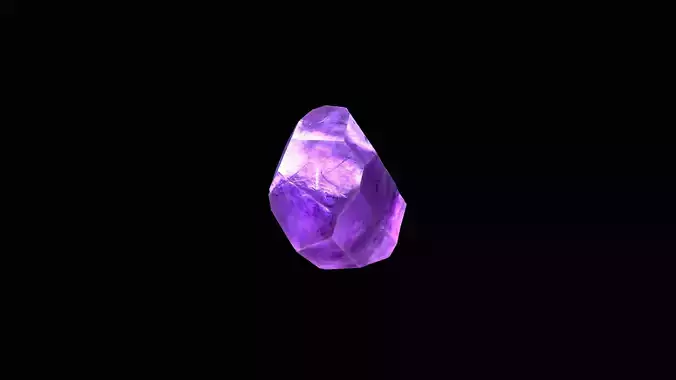 Crystal Low Poly Pbr amethyst