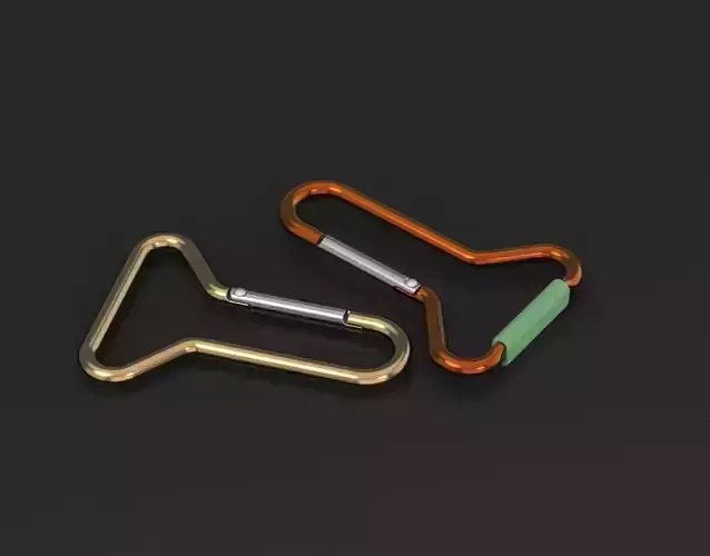 Strap Carabiner model as prop for 3D rendering 3D model