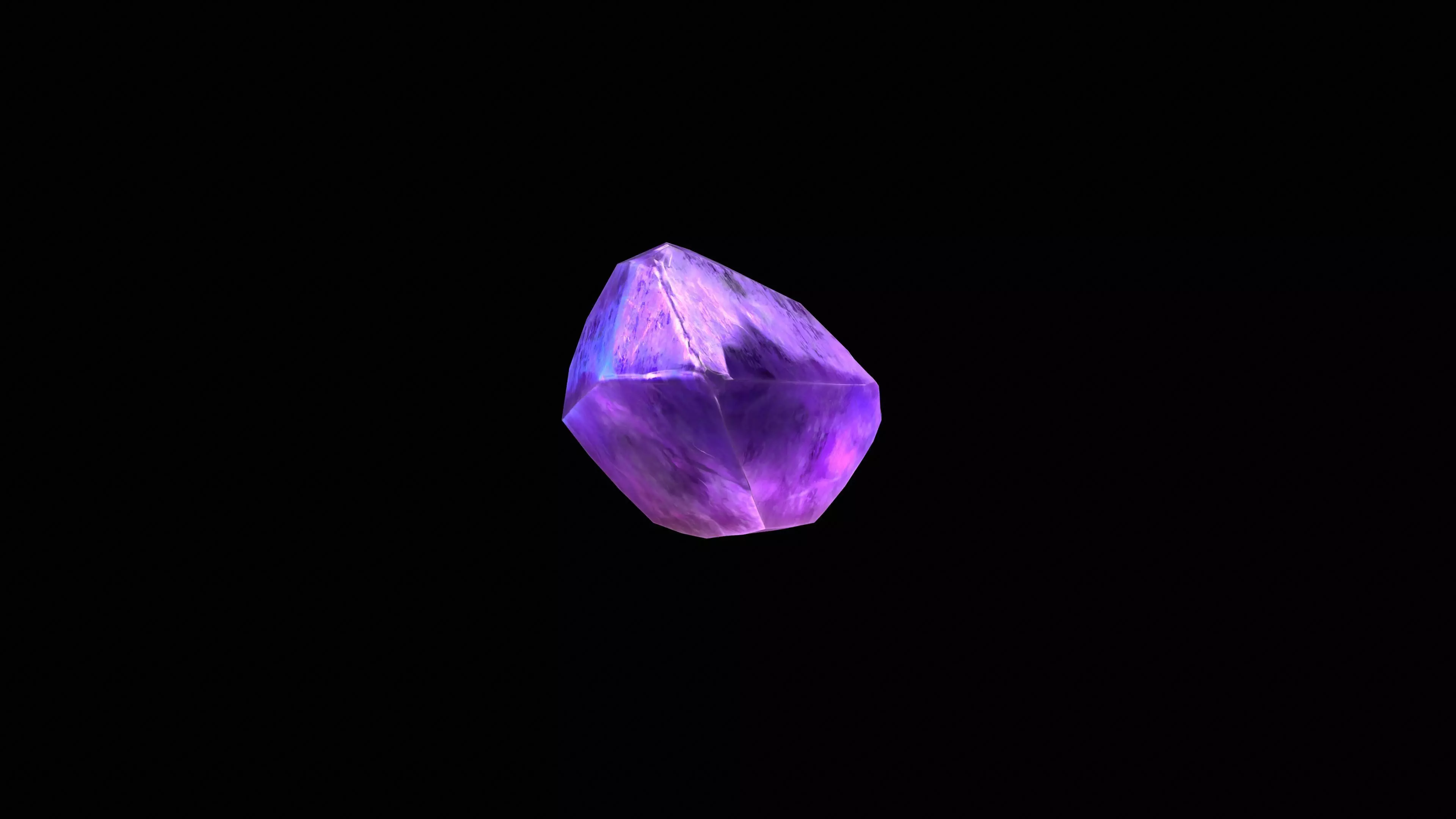 Crystal Low Poly Pbr amethyst Low-poly 3D model_0