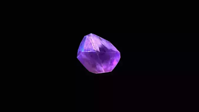 Crystal Low Poly Pbr amethyst
