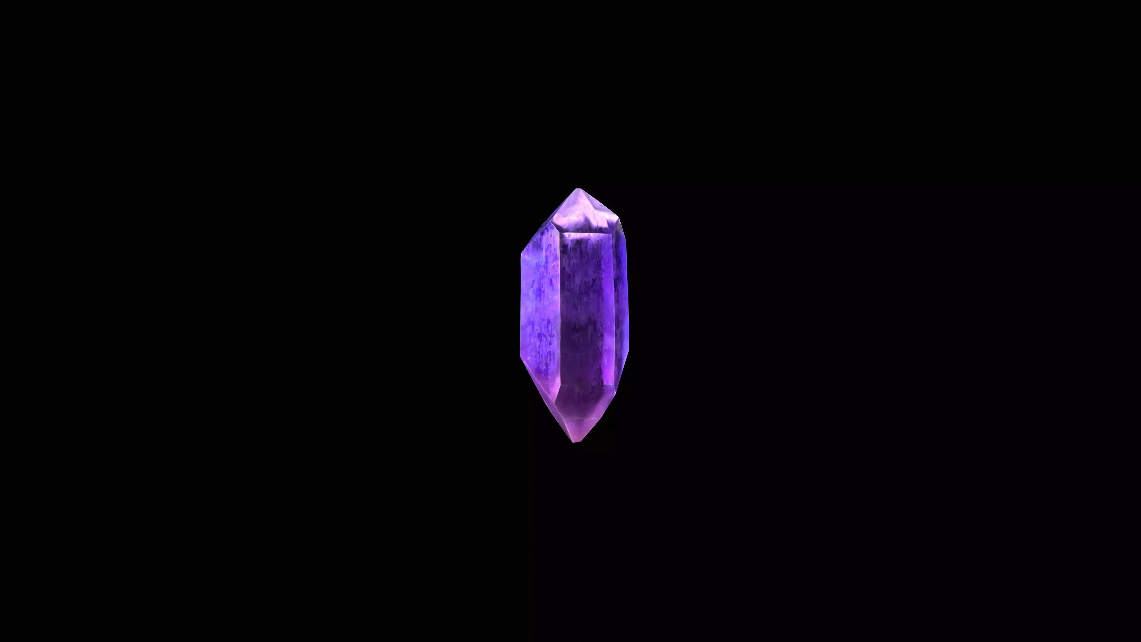 Crystal Low Poly Pbr amethyst Low-poly 3D model_0