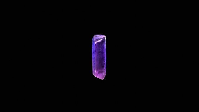 Crystal Low Poly Pbr amethyst Low-poly 3D model