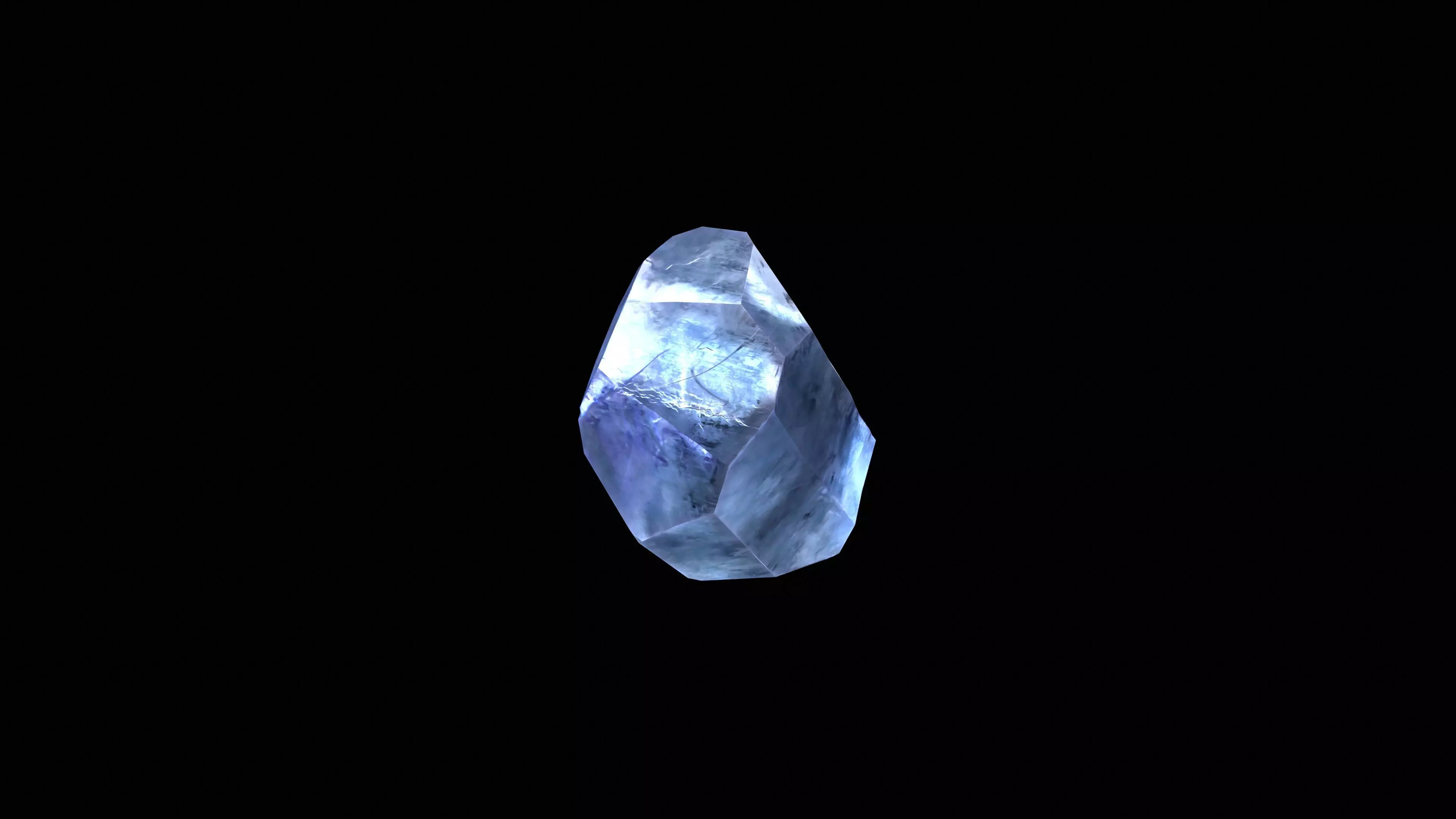 Crystal Low Poly Pbr sapphire Low-poly 3D model_0