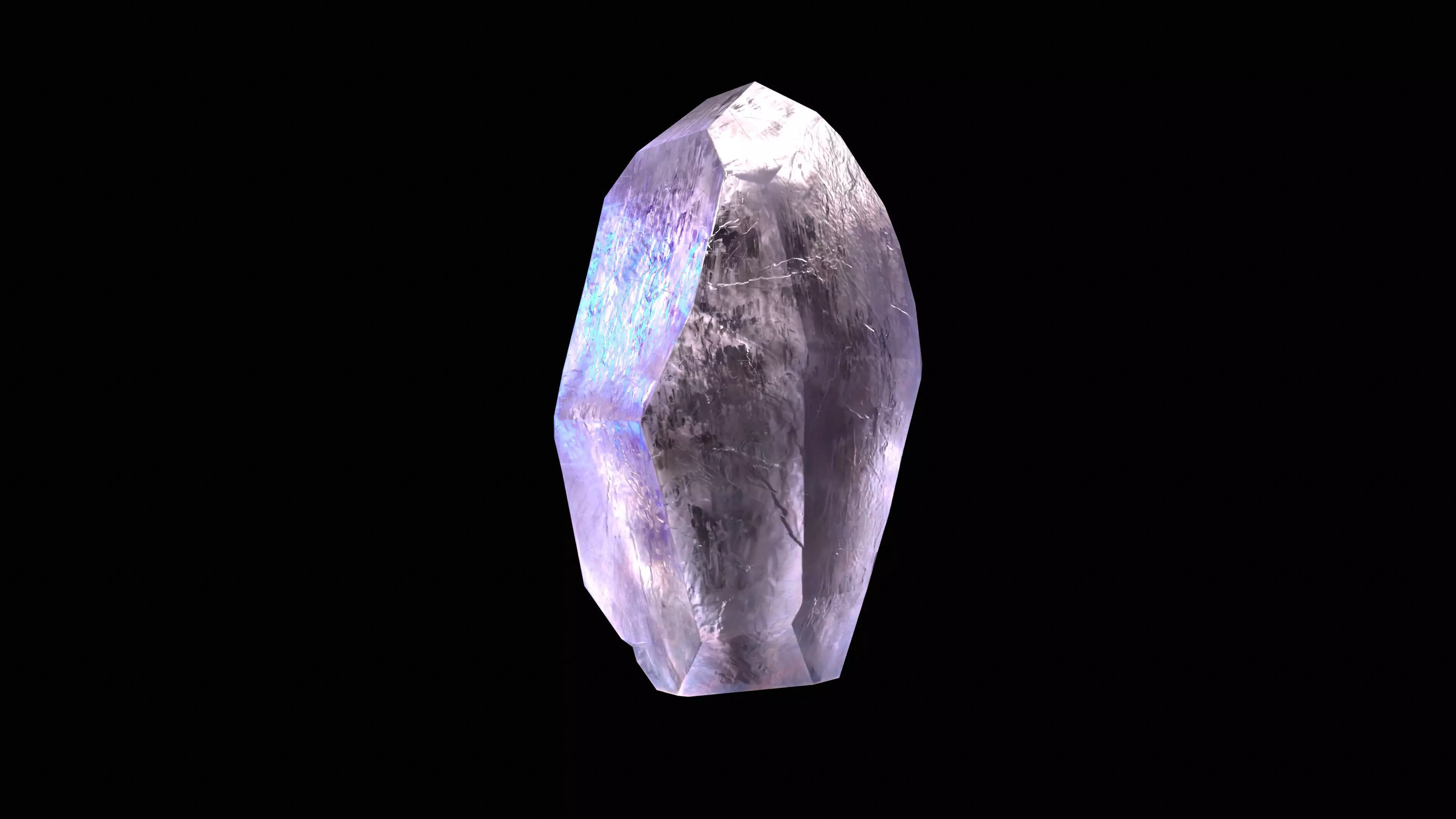 Crystal Low Poly Pbr amethyst Low-poly 3D model_0