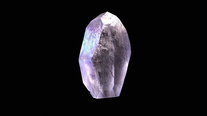 Crystal Low Poly Pbr amethyst Low-poly 3D model
