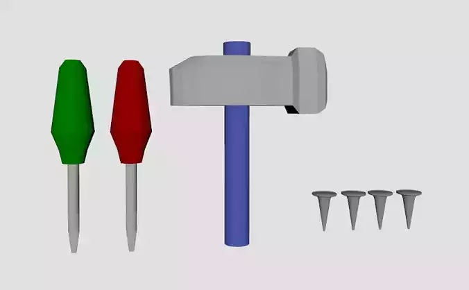 Tool Box Low Poly Set