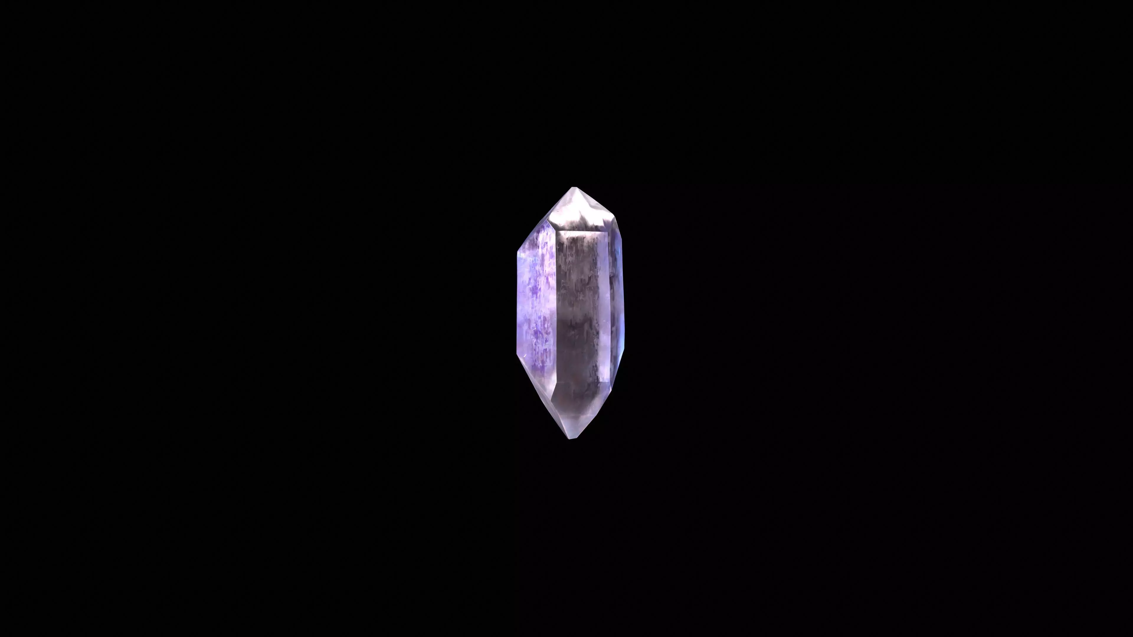 Crystal Low Poly Pbr amethyst Low-poly 3D model_0