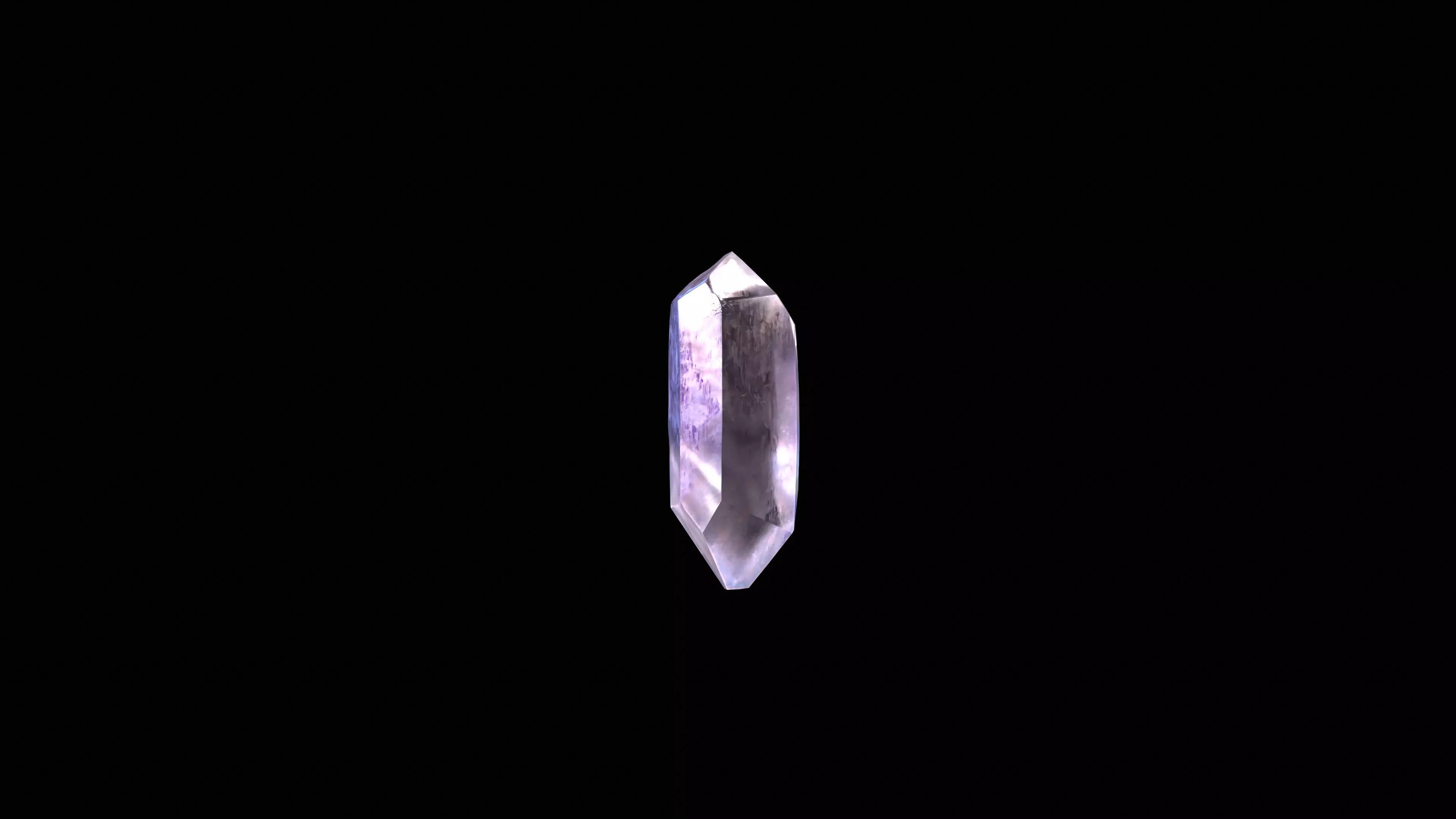 Crystal Low Poly Pbr amethyst Low-poly 3D model_0