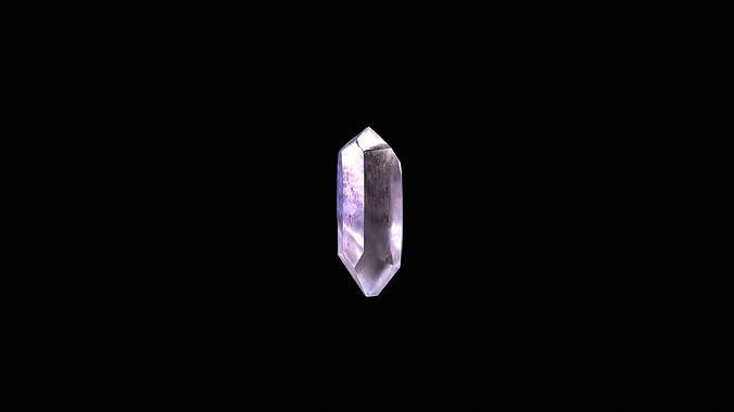Crystal Low Poly Pbr amethyst Low-poly 3D model