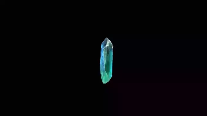 Crystal Low Poly Pbr emerald quartz
