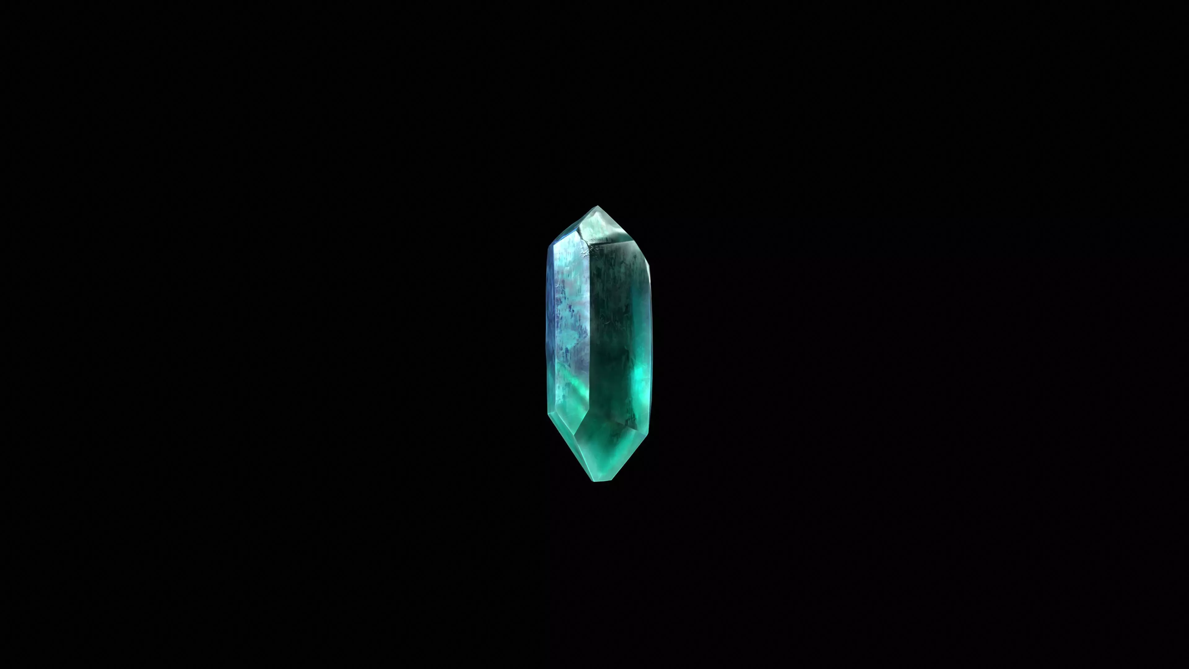 Crystal Low Poly Pbr emerald gemstone Low-poly 3D model_0