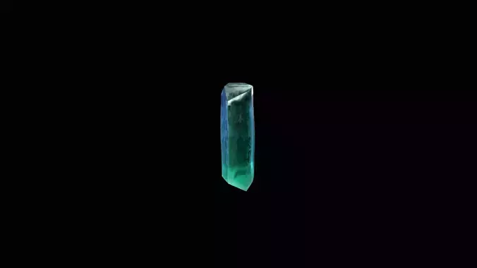 Crystal Low Poly Pbr emerald tourmaline