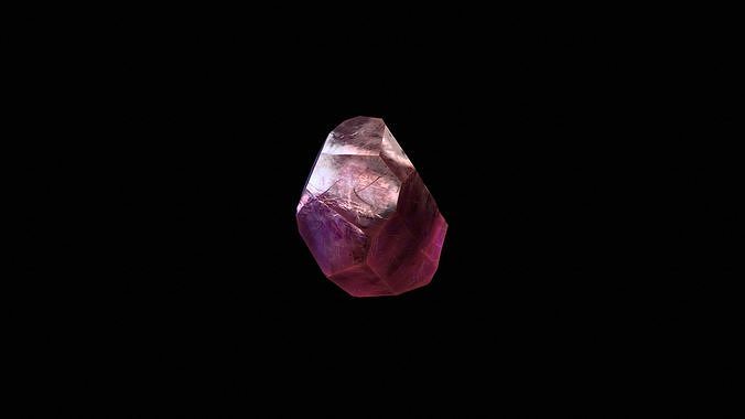 Crystal Low Poly Pbr gemstone Low-poly 3D model