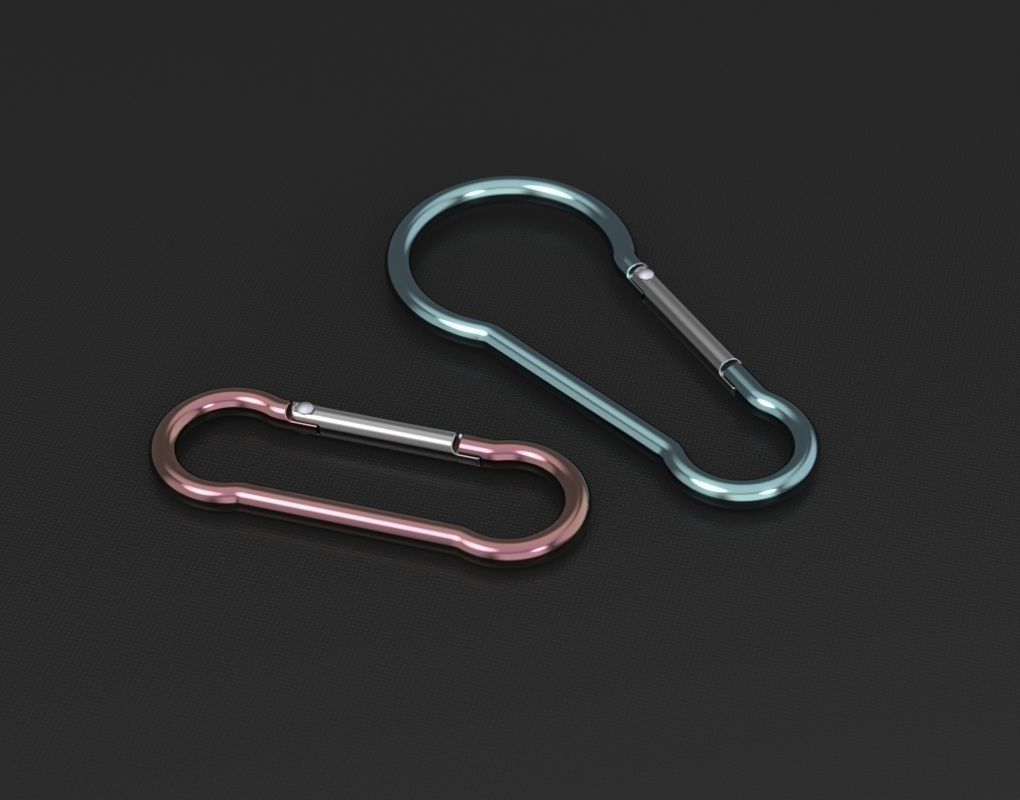 Megapack of carabiners of various designs 3D model_5