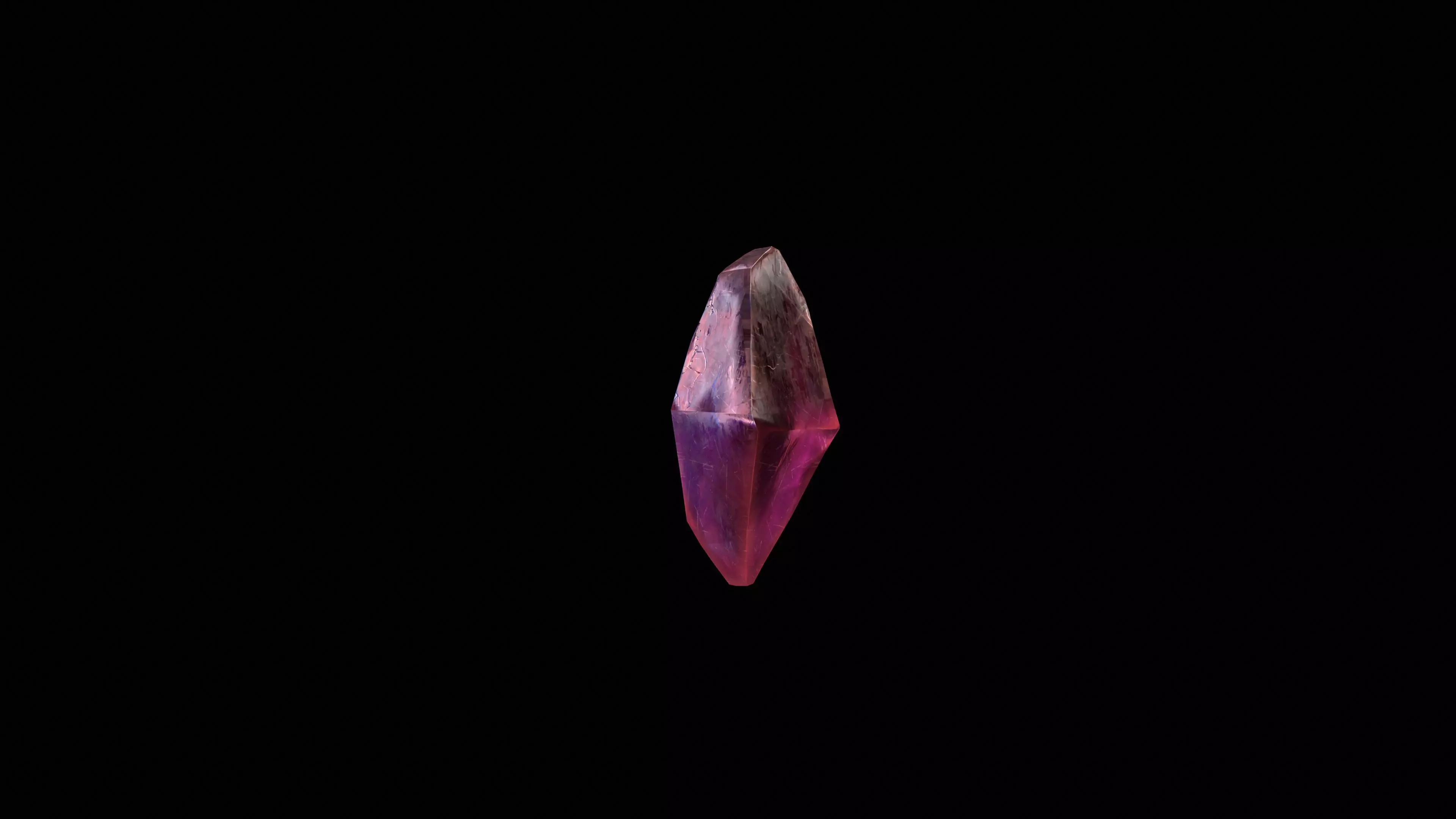 Crystal Low Poly Pbr tourmaline Low-poly 3D model_0