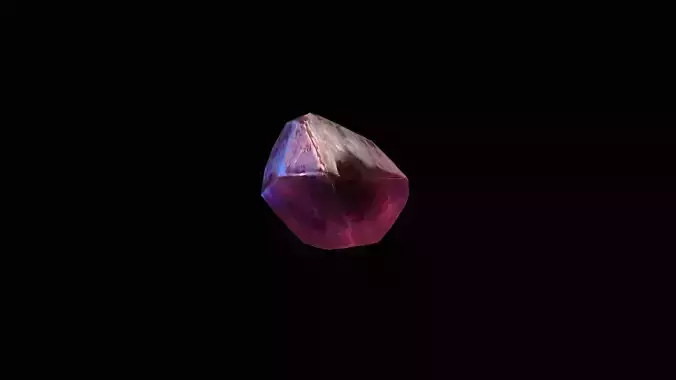 Crystal Low Poly Pbr amethyst gemstone
