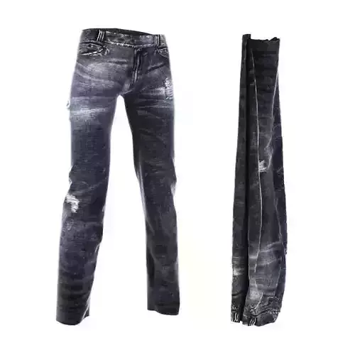 Distressed Jeans 3D model