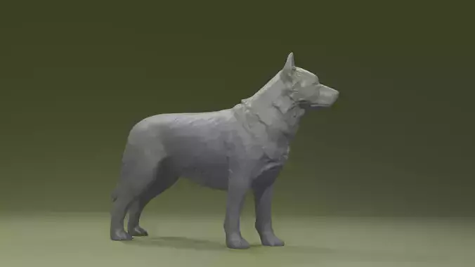 Australian Cattle Dog  posed standing - Farm dog printing file 3D print model