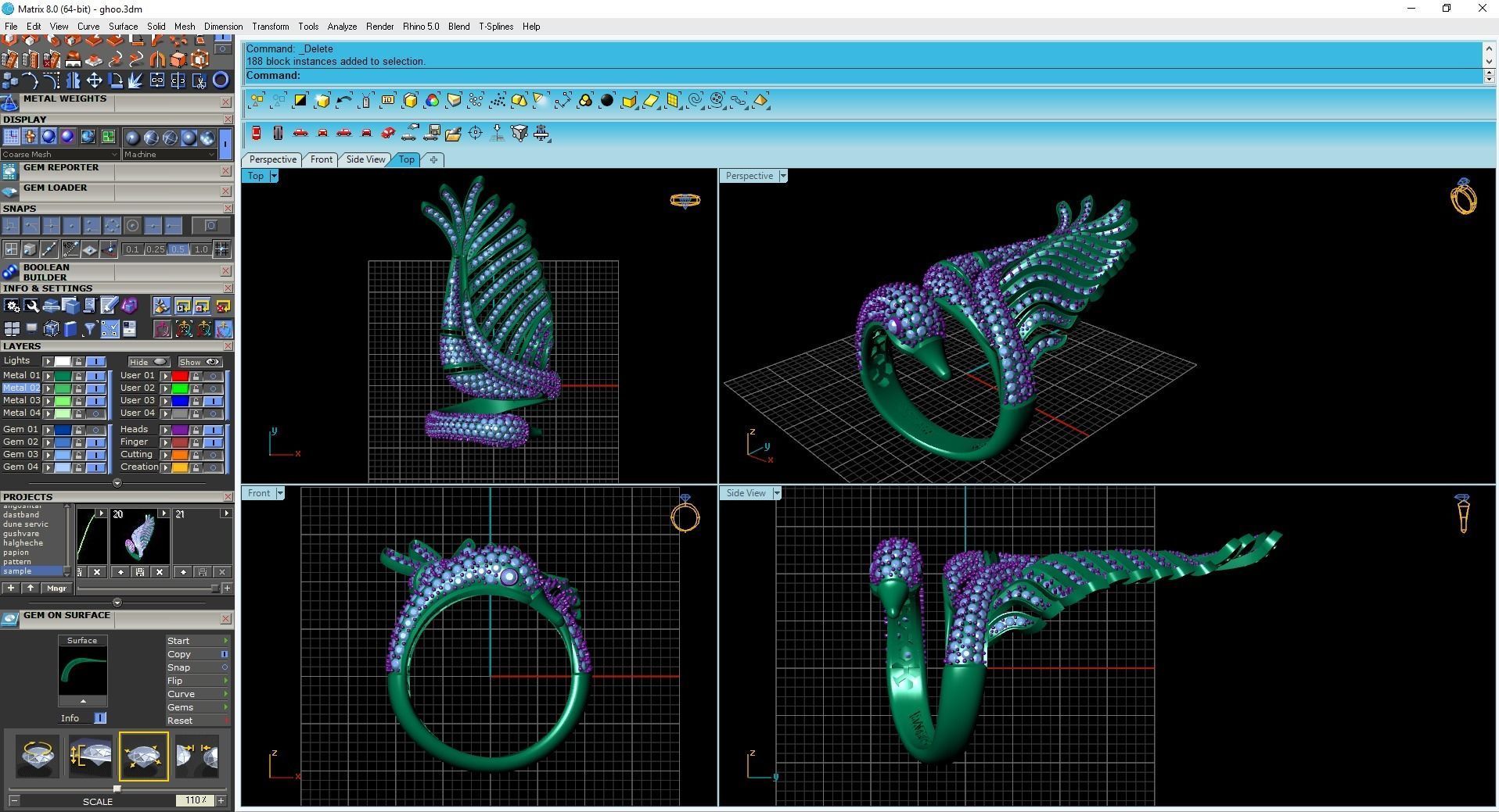 swan ring 3D print model_1